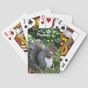 Gepersonaliseerde grijze eekhoorn pokerkaarten