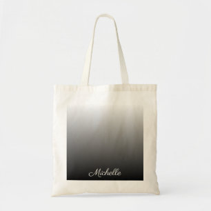 Gepersonaliseerde grijze grijze grijstinten tote bag