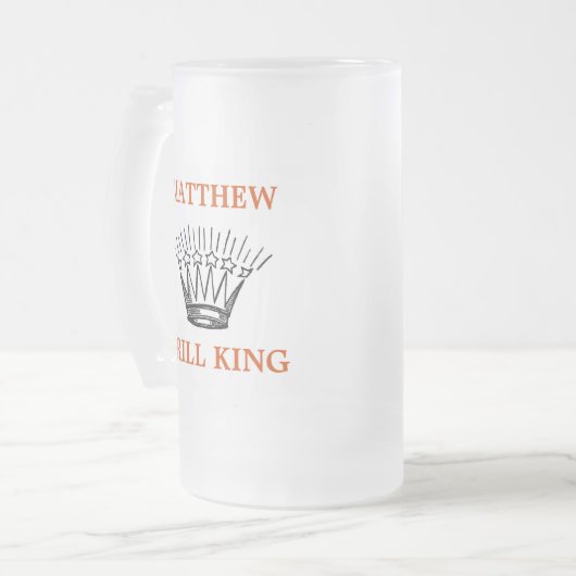 Gepersonaliseerde Grill King Funny Matglas Bierpul (Voorkant links)