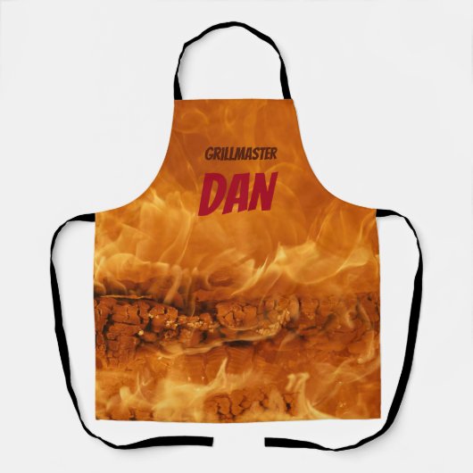 Gepersonaliseerde Grill Master BBQ Schort Papa Gif (Voorkant)