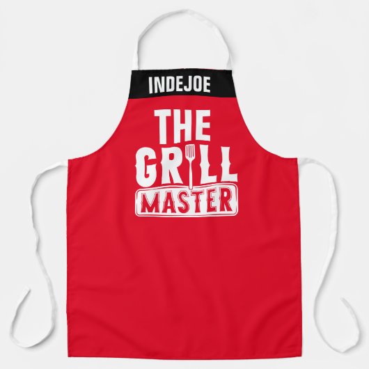 Gepersonaliseerde Grill Master Chef Schort met Cus (Voorkant)