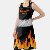 Gepersonaliseerde Grill Master Flame Zwart Schort (Insitu)