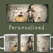 Gepersonaliseerde grillige Halloween Witch, Koffiemok