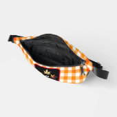 Gepersonaliseerde grillige herfstbladeren heuptasje (Open)