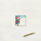 Gepersonaliseerde grillige kerst post-it® notes (Op bureau)