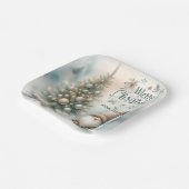 Gepersonaliseerde grillige kerstboom en -gnoom papieren bordje (Gebogen)