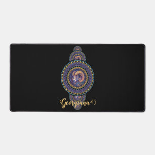 Gepersonaliseerde grillige Ram Siermandala Bureaumat