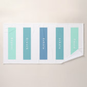 Gepersonaliseerde Groen Blauwe Pauze Inhaleren Uit Badhanddoek (Badhanddoek)