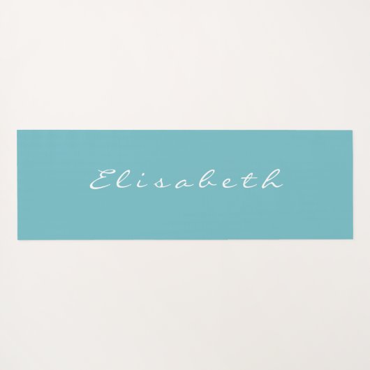 Gepersonaliseerde Groen Blauwe Pauze Inhaleren Uit Yogamat (Achterkant (horizontaal))