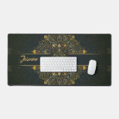 Gepersonaliseerde Groen Goud Mandala Bureaumat (Keyboard & Muis)