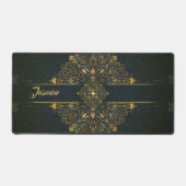 Gepersonaliseerde Groen Goud Mandala Bureaumat (Voorkant)