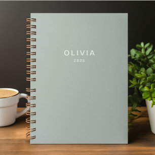Gepersonaliseerde Groene As Kleur Custom elegant Notitieboek