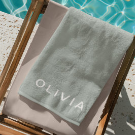 Gepersonaliseerde Groene As Kleur Custom Strandlaken