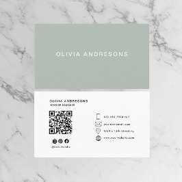 Gepersonaliseerde Groene As Kleur Custom Visitekaartje
