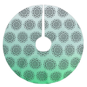 Gepersonaliseerde Groene Fade Mandala Kerstmis Kerstboom Rok