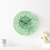 Gepersonaliseerde Groene Gewalste Klok van de Muur (Huis)