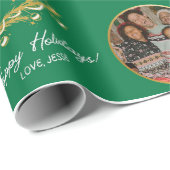 Gepersonaliseerde Groene Gift Wrap Papers - Kerst  Cadeaupapier (Rol Hoek)