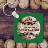 Gepersonaliseerde groene, honkbal cadeau-ideeën, sleutelhanger
