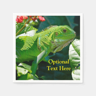 Gepersonaliseerde groene Iguana Lizard Servet