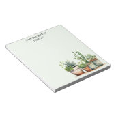 Gepersonaliseerde groene naam notitieblok (Schuin)