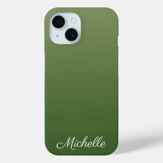 Gepersonaliseerde groene ombre Case-Mate iPhone case (Achterkant)