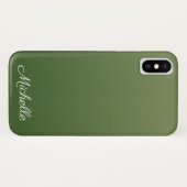 Gepersonaliseerde groene ombre Case-Mate iPhone case (Achterkant (horizontaal))