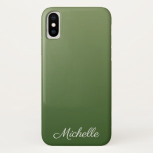 Gepersonaliseerde groene ombre iPhone x hoesje