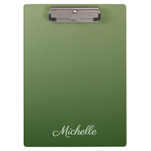 Gepersonaliseerde groene ombre klembord