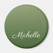 Gepersonaliseerde groene ombre magneet (Voorkant)