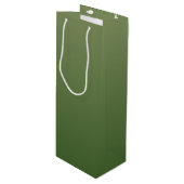 Gepersonaliseerde groene ombre wijn cadeautas (Voorkant Gekanteld)