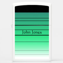 Gepersonaliseerde groene ombre Zippo Lighter