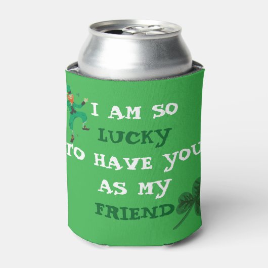Gepersonaliseerde groene St. Patrick's Day Cooler (Blikje Voorkant)