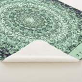 Gepersonaliseerde Groene Steen Mandala Sherpa Deken (3/4)