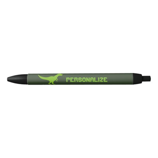Gepersonaliseerde groene t-rex tyrannosaur rex din blauwe inkt pen (Voorkant)