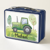 Gepersonaliseerde Groene Tractor Boerderij Waterve (Achterkant)