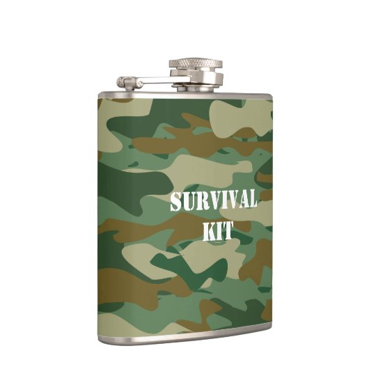 Gepersonaliseerde groenlegerkamouflage-heupkolf vo heupfles (Rechts)