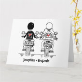 Gepersonaliseerde groeten over fietsweduwen kaart (Gele Bloem)