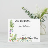 Gepersonaliseerde Groetkaart voor alle doeleinden Bedankkaart (Staand voorkant)