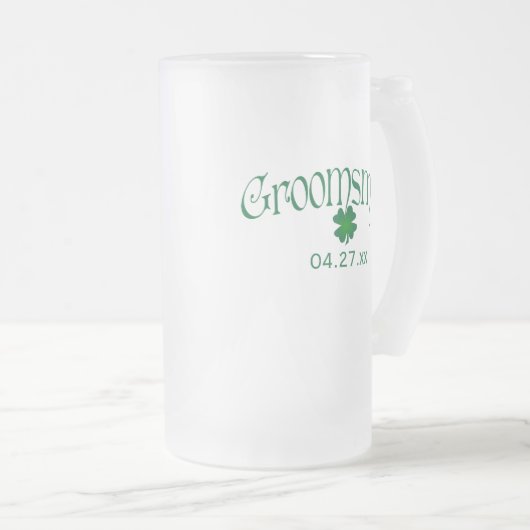 Gepersonaliseerde Groomsman Beer Stein Matglas Bierpul (Voorkant rechts)