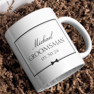 Gepersonaliseerde Groomsman Bowtie Wedding Party G Mok