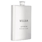 Gepersonaliseerde Groomsman Gift w / Naam & Trouwr Flacon (Rechts)