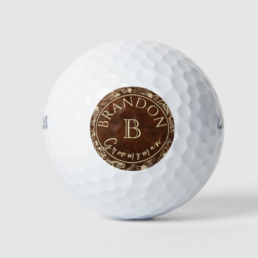 Gepersonaliseerde Groomsman Golfballen (Voorkant)