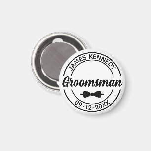 Gepersonaliseerde Groomsman met naam en trouwdatum Magneet