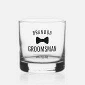 Gepersonaliseerde Groomsman Whisky Glas (Voorkant)