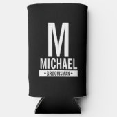 Gepersonaliseerde Groomsman's Monogram en Naam (Voorkant)