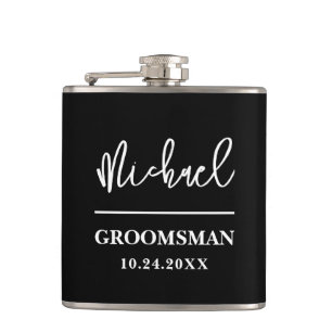 Gepersonaliseerde Groomsmen Best Man Gift Heupfles