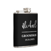 Gepersonaliseerde Groomsmen Best Man Gift Heupfles (Rechts)