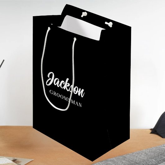 Gepersonaliseerde Groomsmen Beste Man Trouwfeest Medium Cadeauzakje