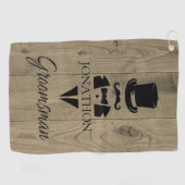 Gepersonaliseerde Groomsmen Golfhanddoek (Horizontaal)