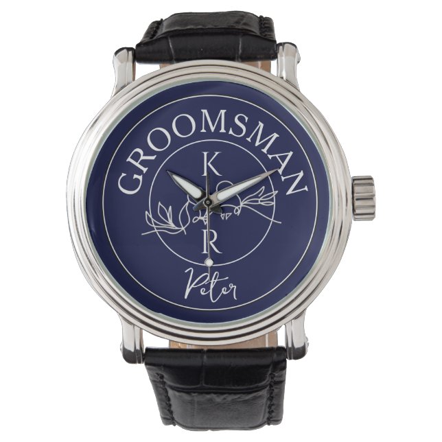 Gepersonaliseerde Groomsmen Horloge (Voorkant)